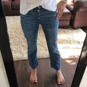 American Eagle raw hem cropped pants